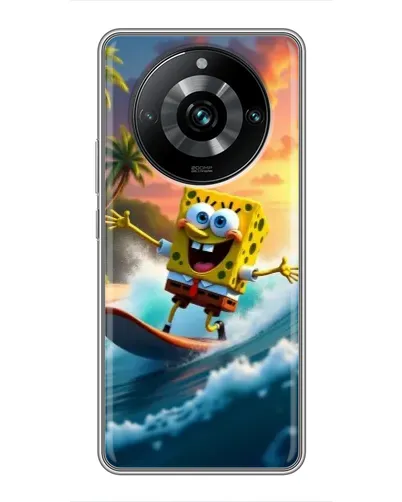 Чехол для Realme 11 Pro Plus с картинкой «Губка Боб серфингист»