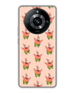 Чехол для Realme 11 Pro Plus с картинкой «Патрик Стар паттерн»