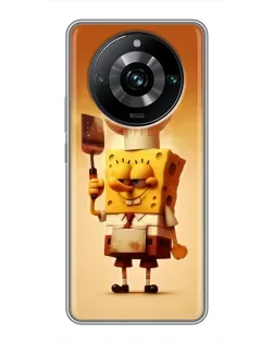 Чехол для Realme 11 Pro Plus с картинкой «Губка Боб повар»