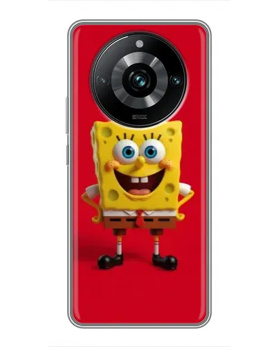Чехол для Realme 11 Pro Plus с картинкой «Спанч Боб на красном»