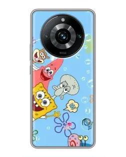 Чехол для Realme 11 Pro Plus с картинкой «Веселые пузырьки»