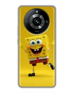 Чехол для Realme 11 Pro Plus с картинкой «Позитивный Губка Боб»