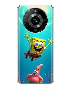 Чехол для Realme 11 Pro Plus с картинкой «Спанч Боб под водой» Чехол для Realme 11 Pro Plus с картинкой «Спанч Боб под водой»