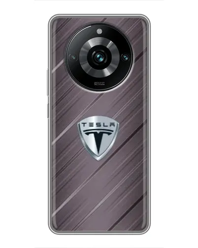Чехол для Realme 11 Pro Plus с картинкой «Металлическая текстура Tesla» Чехол для Realme 11 Pro Plus с картинкой «Металлическая текстура Tesla»