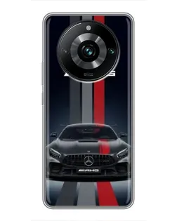 Чохол для Realme 11 Pro Plus з картинкою «Mercedes — білий карбон»