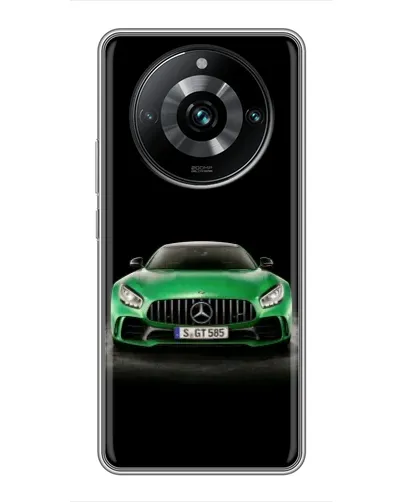 Чехол для Realme 11 Pro Plus с картинкой «Mercedes — неоновый лого»