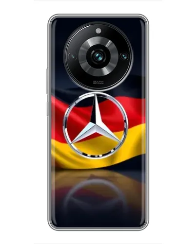 Чехол для Realme 11 Pro Plus с картинкой «Mercedes — флаг Германии»
