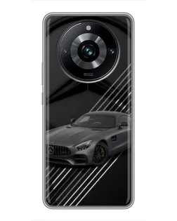 Чехол для Realme 11 Pro Plus с картинкой «Mercedes AMG — графика»
