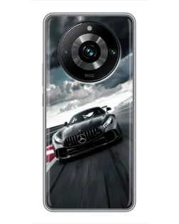 Чехол для Realme 11 Pro Plus с картинкой «Гоночный Mercedes AMG»
