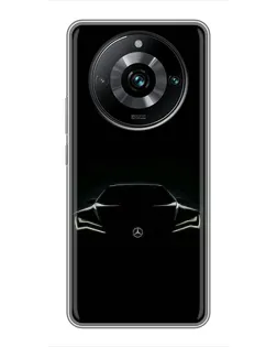 Чехол для Realme 11 Pro Plus с картинкой «Mercedes — силуэт авто» Чехол для Realme 11 Pro Plus с картинкой «Mercedes — силуэт авто»