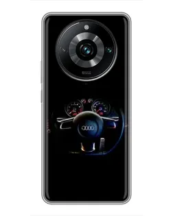 Чохол для Realme 11 Pro Plus з картинкою «Салон Audi — кермо»