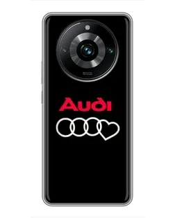 Чохол для Realme 11 Pro Plus з картинкою «Логотип Audi Heart» Чохол для Realme 11 Pro Plus з картинкою «Логотип Audi Heart»