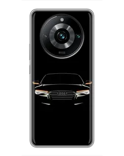Чехол для Realme 11 Pro Plus с картинкой «Audi — ночной контур» Чехол для Realme 11 Pro Plus с картинкой «Audi — ночной контур»
