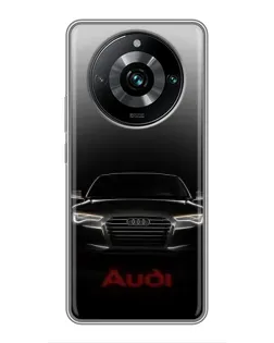 Чехол для Realme 11 Pro Plus с картинкой «Audi — градиентный контур» Чехол для Realme 11 Pro Plus с картинкой «Audi — градиентный контур»