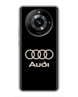 Чехол для Realme 11 Pro Plus с картинкой «Audi — золотой логотип» Чехол для Realme 11 Pro Plus с картинкой «Audi — золотой логотип»