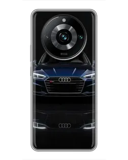 Чехол для Realme 11 Pro Plus с картинкой «Audi — ночное отражение» Чехол для Realme 11 Pro Plus с картинкой «Audi — ночное отражение»