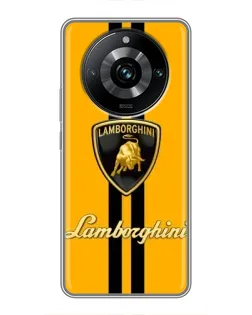 Чохол для Realme 11 Pro Plus з картинкою «Lamborghini Stripe жовтий»