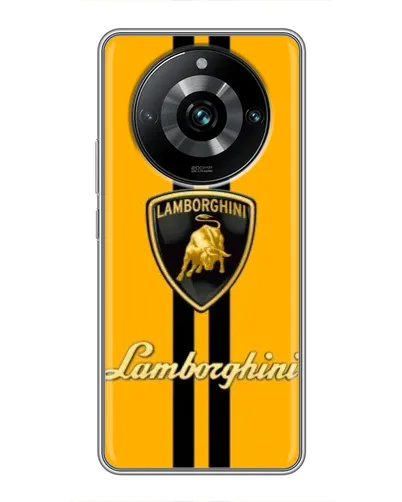 Чехол для Realme 11 Pro Plus с картинкой «Lamborghini Stripe желтый» Чехол для Realme 11 Pro Plus с картинкой «Lamborghini Stripe желтый»