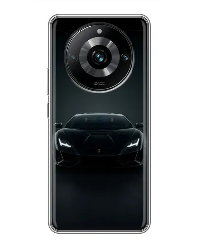 Чехол для Realme 11 Pro Plus с картинкой «Черный Lamborghini Aventador» Чехол для Realme 11 Pro Plus с картинкой «Черный Lamborghini Aventador»