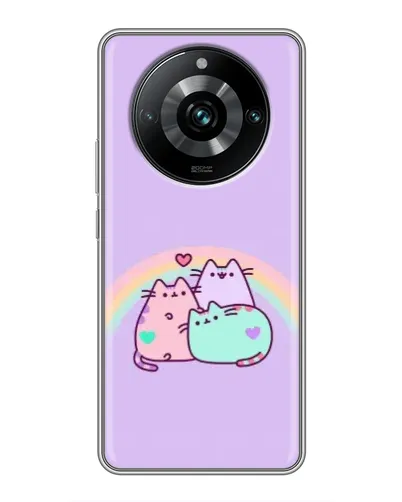 Чохол для Realme 11 Pro Plus з картинкою «Веселкові Пушини» Чохол для Realme 11 Pro Plus з картинкою «Веселкові Пушини»