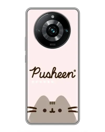 Чохол для Realme 11 Pro Plus з картинкою «Pusheen логотип» Чохол для Realme 11 Pro Plus з картинкою «Pusheen логотип»