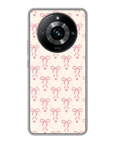 Чехол для Realme 11 Pro Plus с картинкой «Розовые бантики Coquette»