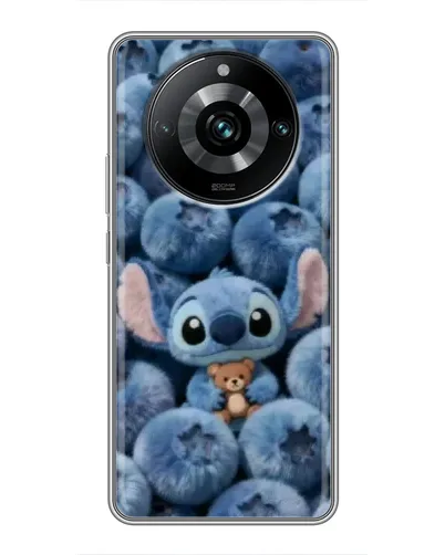 Чехол для Realme 11 Pro Plus с картинкой «Стич и голубика» Чехол для Realme 11 Pro Plus с картинкой «Стич и голубика»