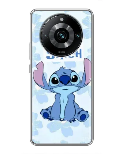 Чехол для Realme 11 Pro Plus с картинкой «Stitch среди цветов» Чехол для Realme 11 Pro Plus с картинкой «Stitch среди цветов»