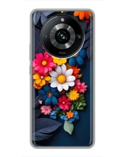 Чехол для Realme 11 Pro Plus с картинкой «Цветочная феерия»
