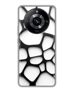 Чехол для Realme 11 Pro Plus с картинкой «Белая объемная сетка»