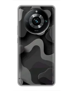 Чехол для Realme 11 Pro Plus с картинкой «Темный абстрактный камуфляж»