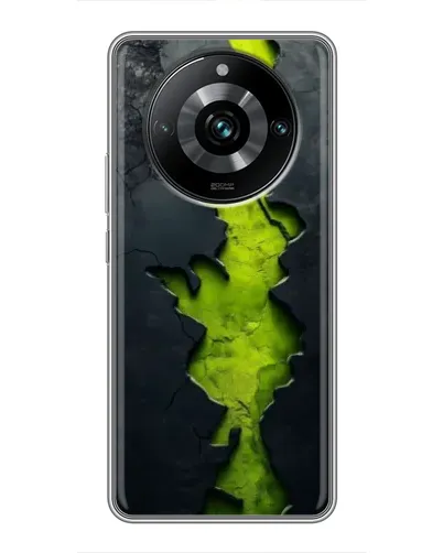 Чехол для Realme 11 Pro Plus с картинкой «Салатовый разлом скалы» Чехол для Realme 11 Pro Plus с картинкой «Салатовый разлом скалы»
