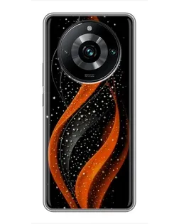 Чехол для Realme 11 Pro Plus с картинкой «Огненная звездная волна»