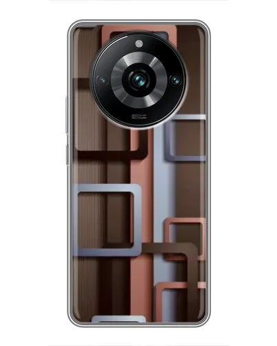 Чехол для Realme 11 Pro Plus с картинкой «Коричневые объемные квадраты» Чехол для Realme 11 Pro Plus с картинкой «Коричневые объемные квадраты»