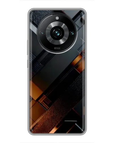 Чехол для Realme 11 Pro Plus с картинкой «Черные геометрические блоки» Чехол для Realme 11 Pro Plus с картинкой «Черные геометрические блоки»