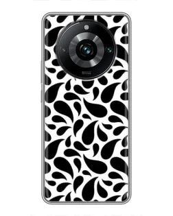 Чехол для Realme 11 Pro Plus с картинкой «Контрастные черные капли»