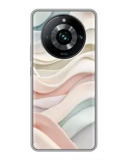 Чехол для Realme 11 Pro Plus с картинкой «Пастельные нежные волны»