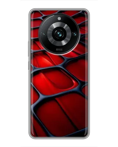 Чехол для Realme 11 Pro Plus с картинкой «Красная глянцевая сетка» Чехол для Realme 11 Pro Plus с картинкой «Красная глянцевая сетка»