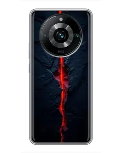 Чехол для Realme 11 Pro Plus с картинкой «Kрасная лавовая трещина»
