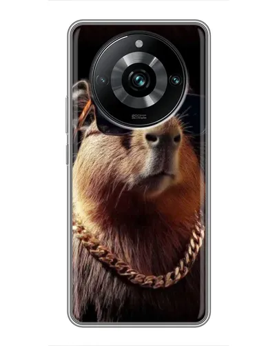 Чехол для Realme 11 Pro Plus с картинкой «Капибара золотая цепь»