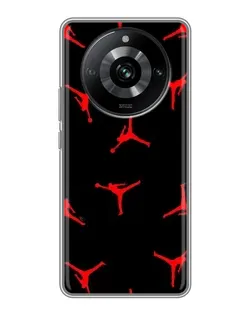 Чехол для Realme 11 Pro с картинкой «Jordan Red Pattern»
