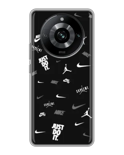 Чехол для Realme 11 Pro с картинкой «Nike Black Pattern»