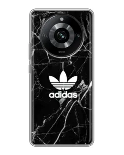 Чехол для Realme 11 Pro с картинкой «Белый мрамор Adidas»