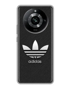 Чехол для Realme 11 Pro с картинкой «Adidas Карбоновая текстура»