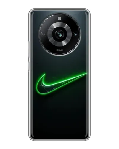 Чехол для Realme 11 Pro с картинкой «Неоновый контур Nike» Чехол для Realme 11 Pro с картинкой «Неоновый контур Nike»
