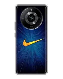 Чехол для Realme 11 Pro с картинкой «Синий пульс Nike»