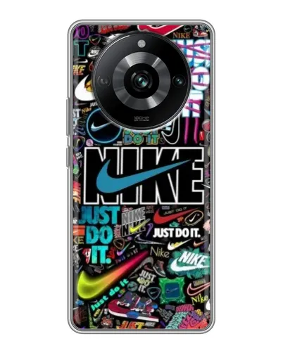 Чехол для Realme 11 Pro с картинкой «Яркий коллаж Nike» Чехол для Realme 11 Pro с картинкой «Яркий коллаж Nike»