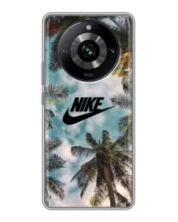 Чехол для Realme 11 Pro с картинкой «Тропический принт Nike»