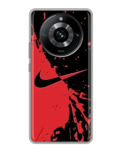 Чехол для Realme 11 Pro с картинкой «Красные брызги Nike» Чехол для Realme 11 Pro с картинкой «Красные брызги Nike»