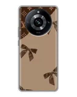 Чехол для Realme 11 Pro с картинкой «LV — кофейный атлас» Чехол для Realme 11 Pro с картинкой «LV — кофейный атлас»